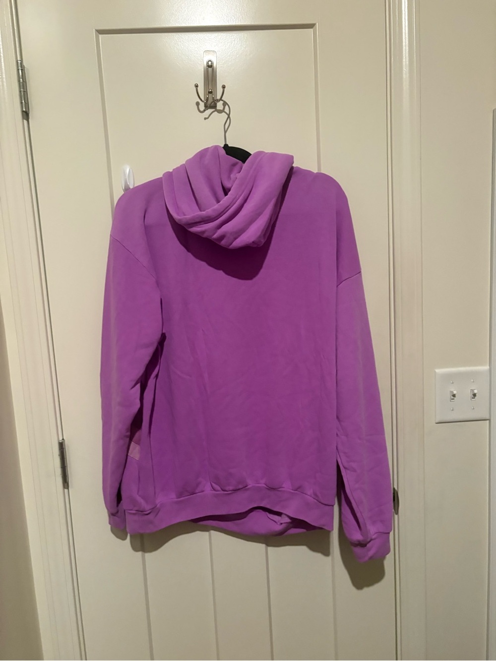 Aviator Nation CROSS STRIPE RELAXED PULLOVER HOODIE - NEON PURPLE Large NWOT - Picture 5 of 7